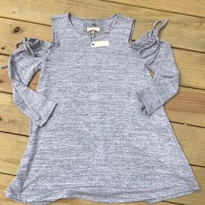 Cupio SOFT knit tunic cold shoulder sweater NWT SM